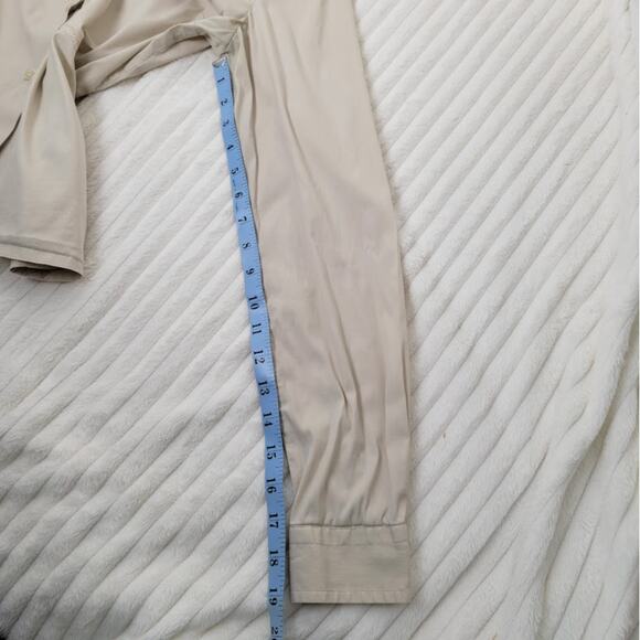 Italian-Made Button-Down Blouse Cream M Classic Capsule Jeckerson Quiet Luxury - Picture 6 of 10